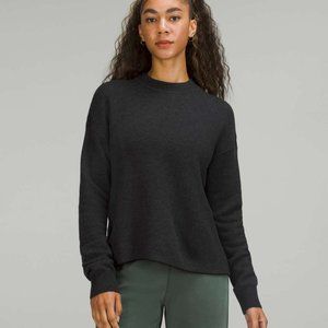 NWT Lululemon Reversible Double-Knit Crew Neck Sweater Graphite Grey/Black Size6